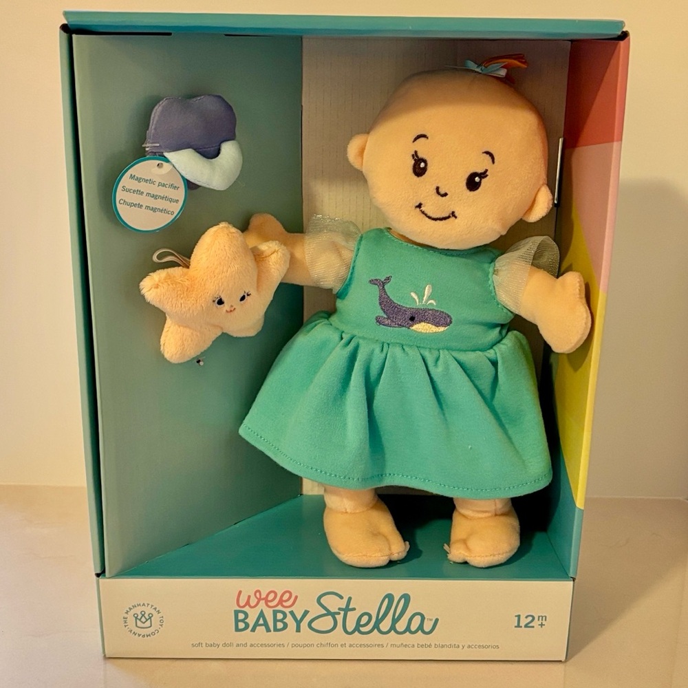 🧸✨ Manhattan Toy Wee Baby Stella “Under the Sea” Doll, NO BOOK, NIB – 12” RARE 🐳